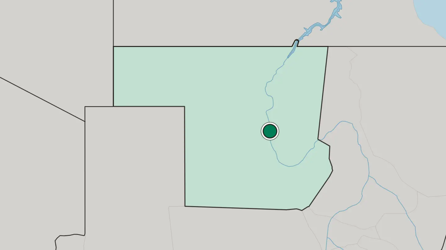 Map of Dongola in Sudan
