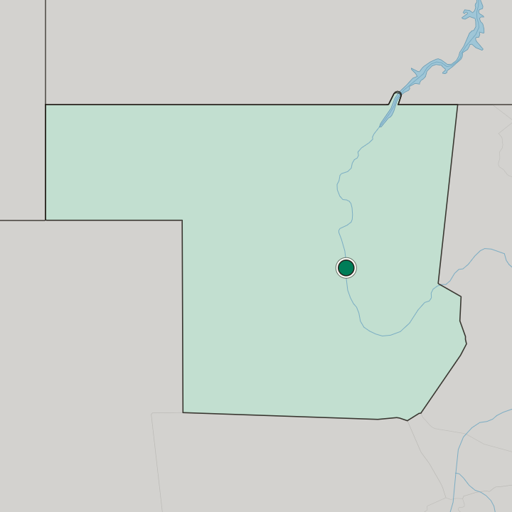Map showing Dongola — In Northern