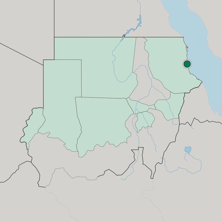Map showing Port Sudan — In Sudan