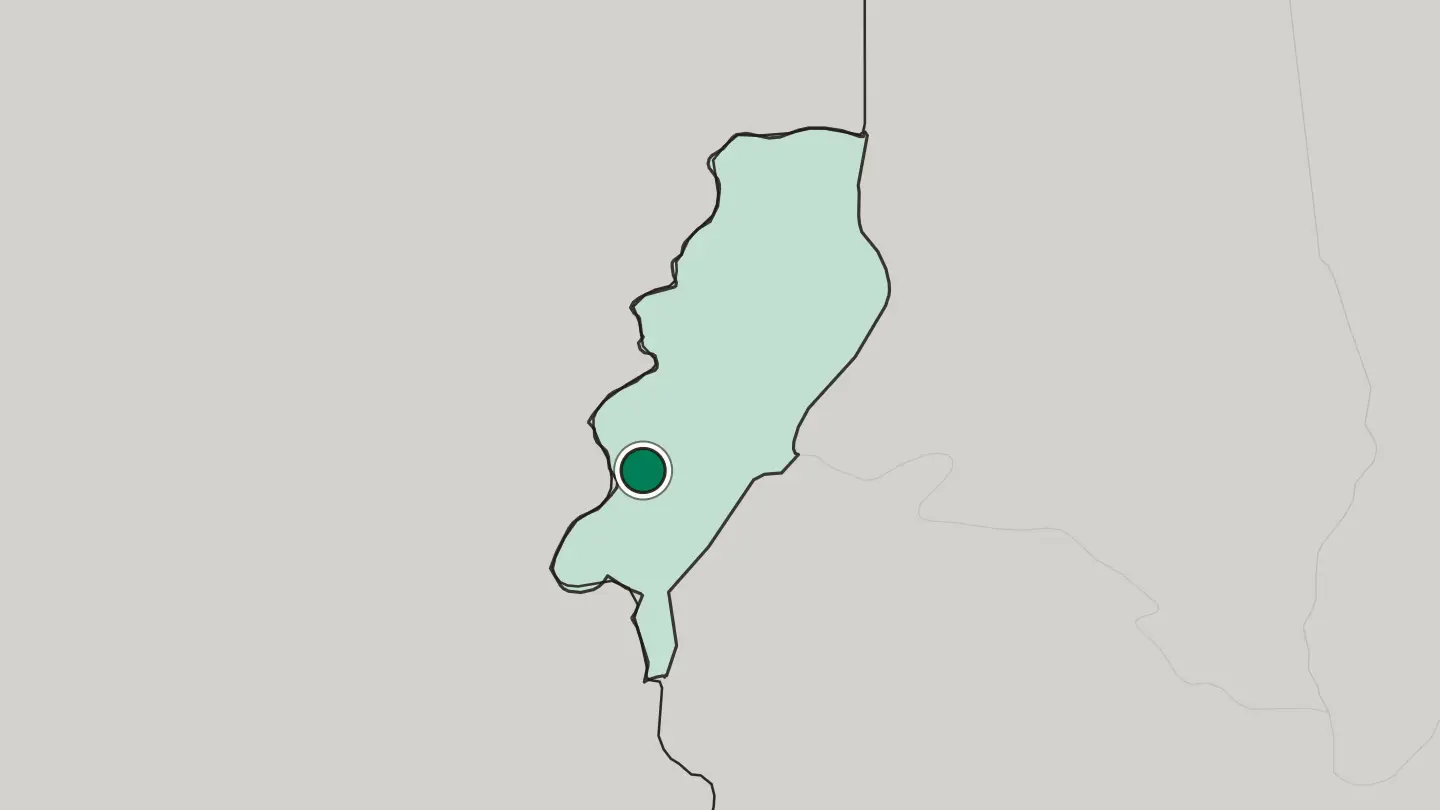 Map of Al-Junaynah in Sudan