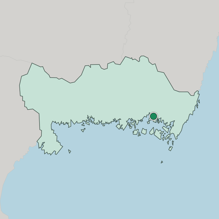 Map showing Bergåsa — In Blekinge County