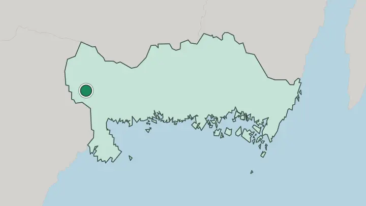 Map of Olofström in Sweden