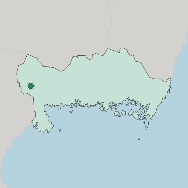 Map showing Olofström — In Blekinge County