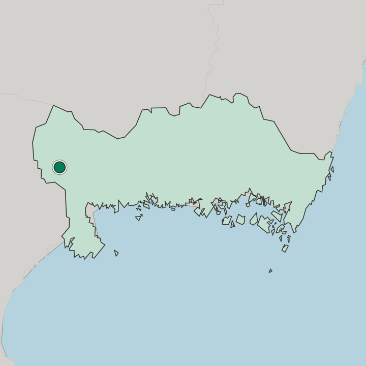 Map showing Olofström — In Blekinge County