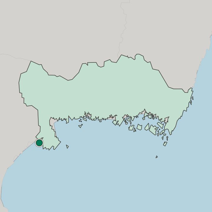 Map showing Sölvesborg — In Blekinge County
