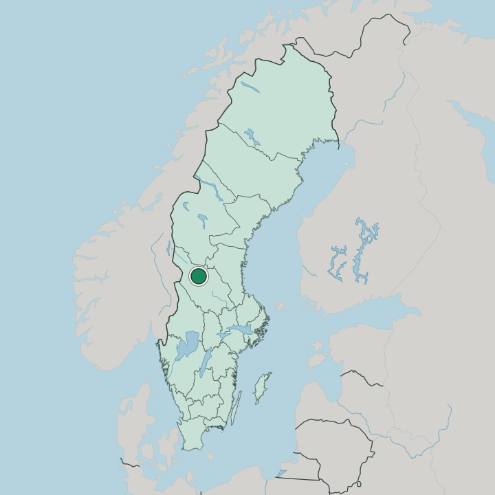 Map showing Älvdalen — In Sweden