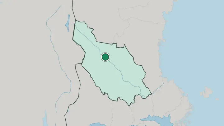 Map of Älvdalen in Sweden