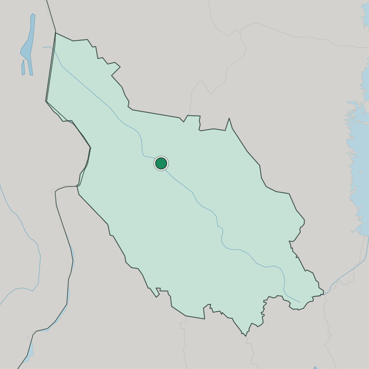 Map showing Älvdalen — In Dalarna County