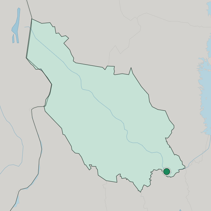 Map showing Avesta — In Dalarna County