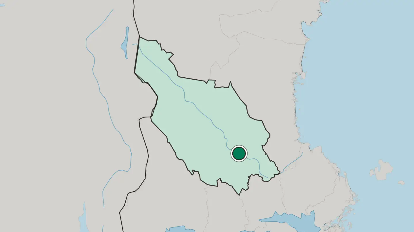 Map of Borlänge in Sweden