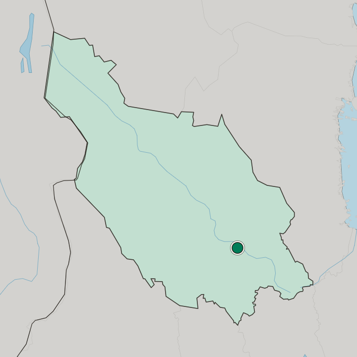 Map showing Borlänge — In Dalarna County