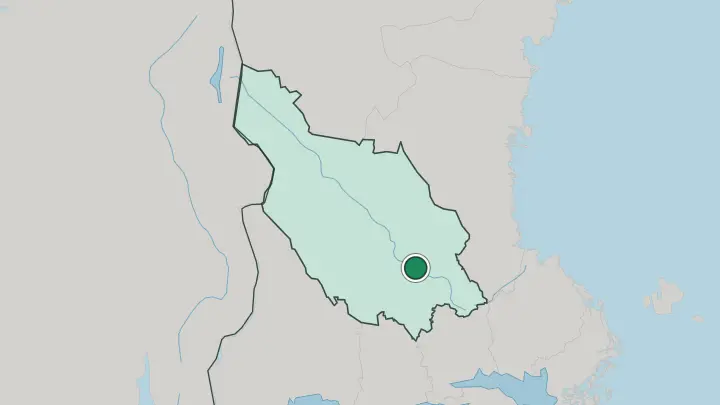 Map of Borlänge in Sweden
