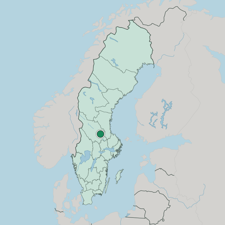 Map showing Falun — In Sweden