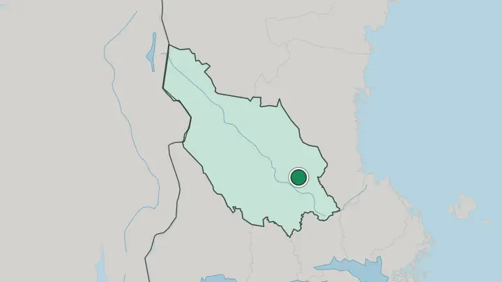 Map of Falun in Sweden