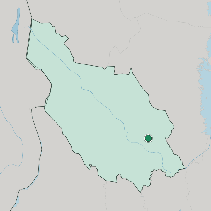 Map showing Falun — In Dalarna County