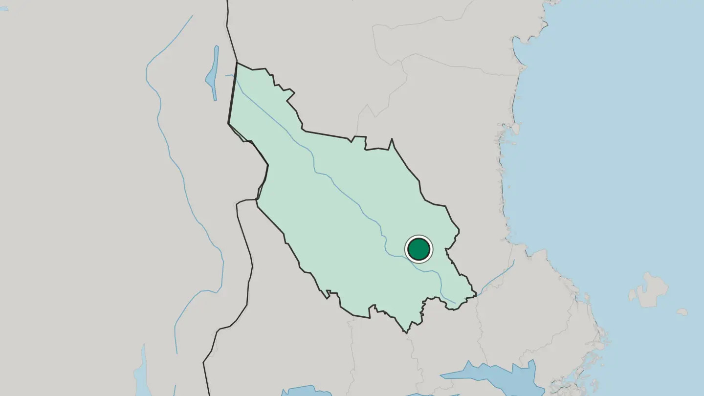 Map of Falun in Sweden
