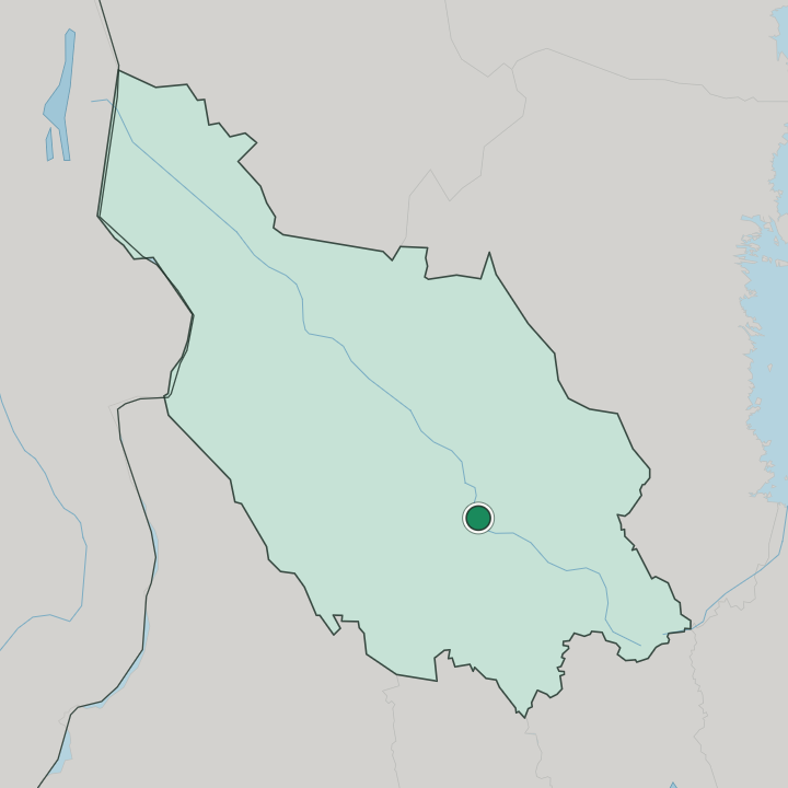Map showing Gagnef — In Dalarna County