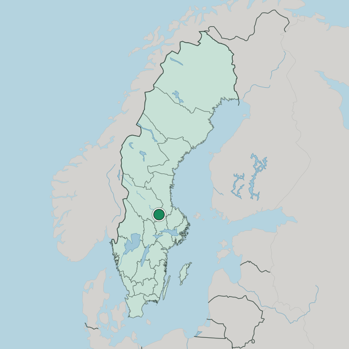 Map showing Hedemora — In Sweden