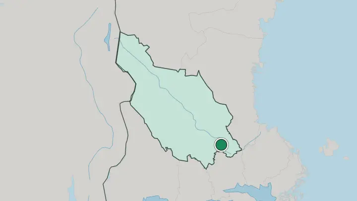 Map of Hedemora in Sweden