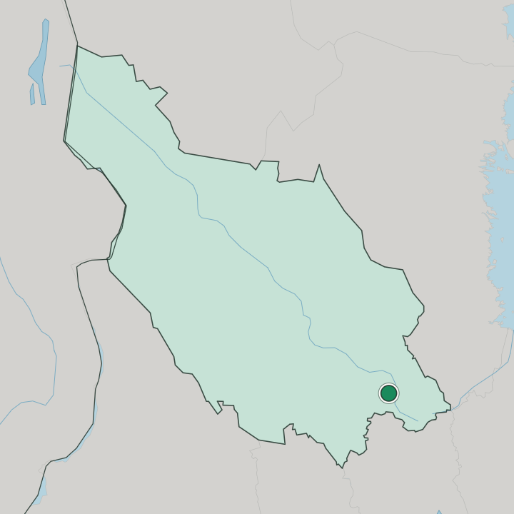 Map showing Hedemora — In Dalarna County