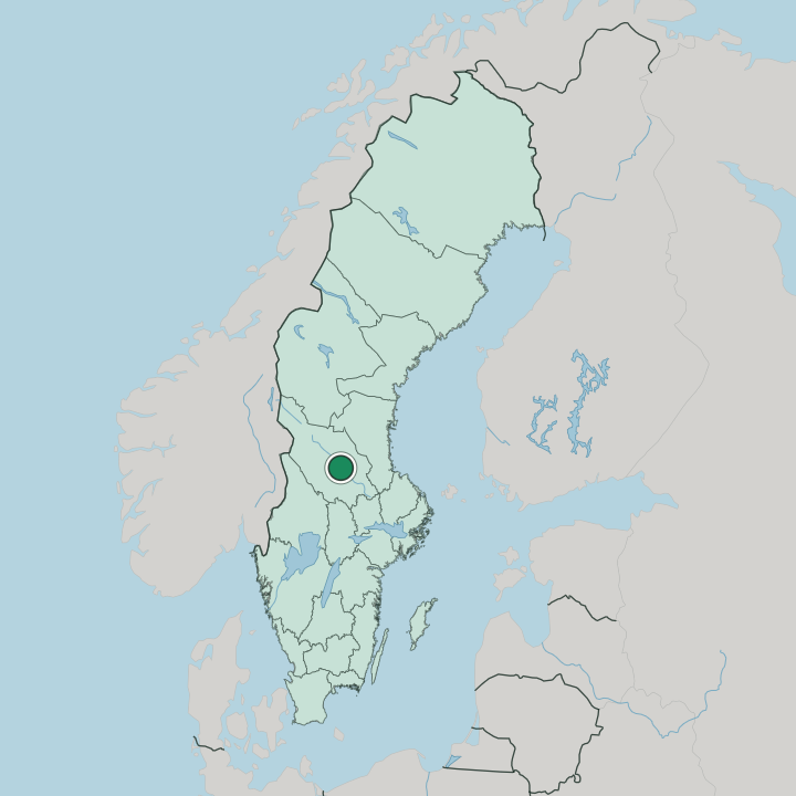 Map showing Leksand — In Sweden