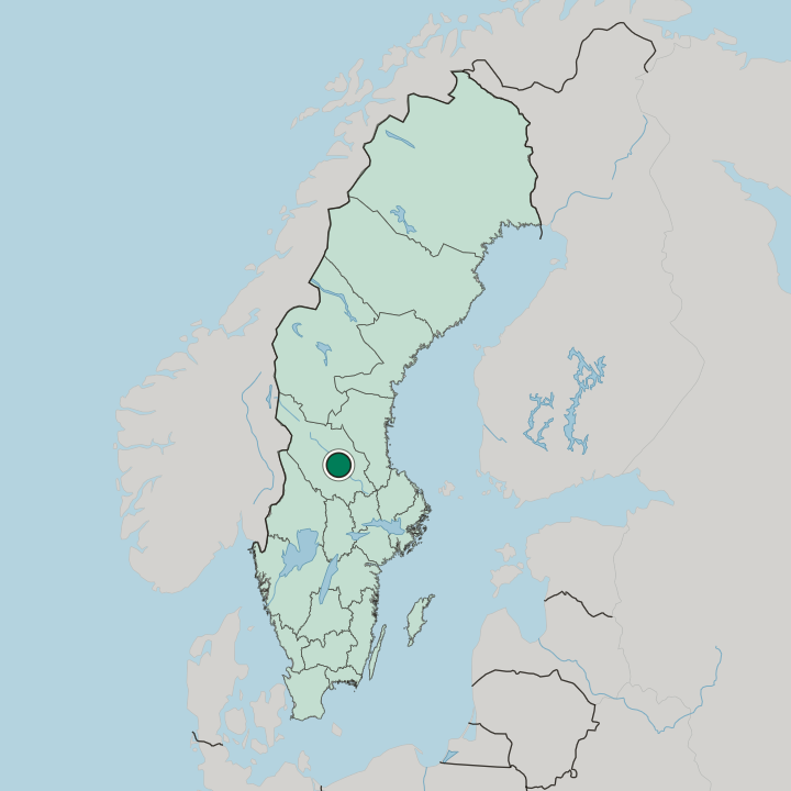 Map showing Leksand — In Sweden