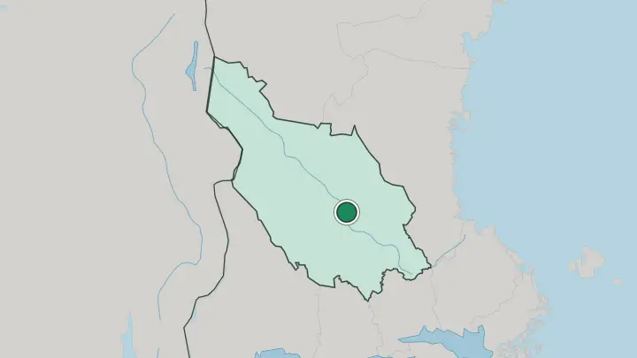 Map of Leksand in Sweden