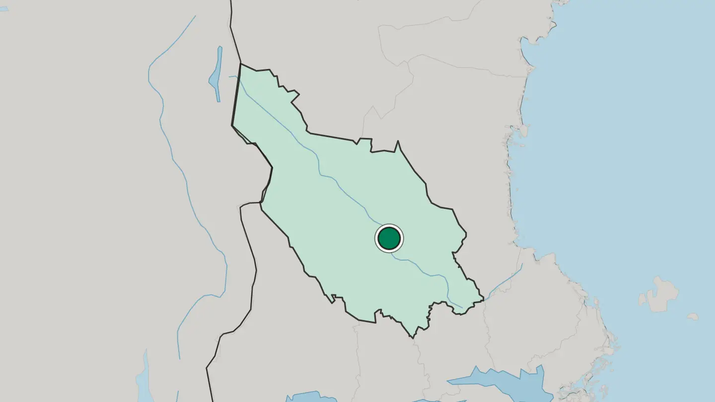 Map of Leksand in Sweden
