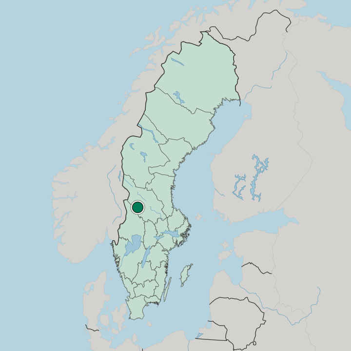 Map showing Malung — In Sweden