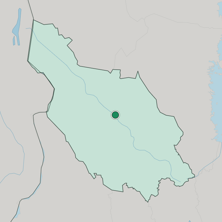 Map showing Mora — In Dalarna County