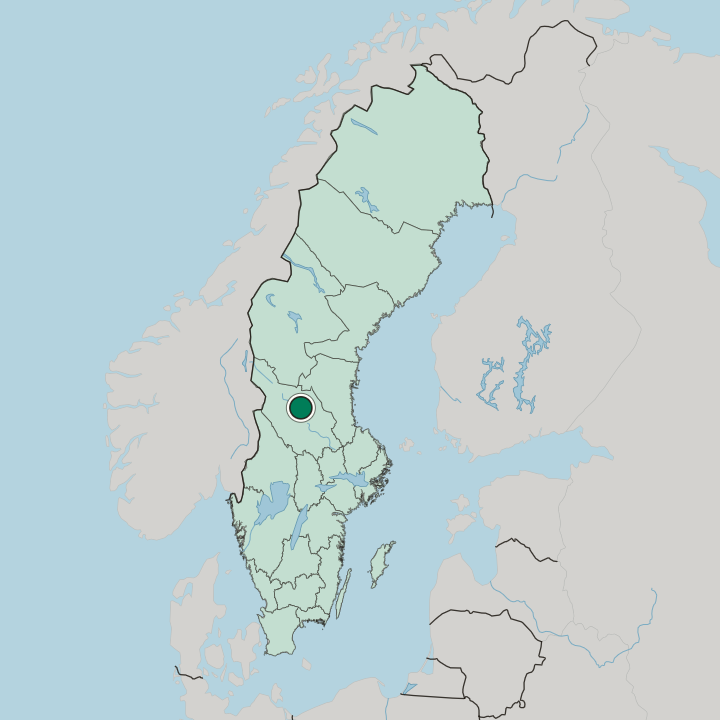 Map showing Orsa — In Sweden