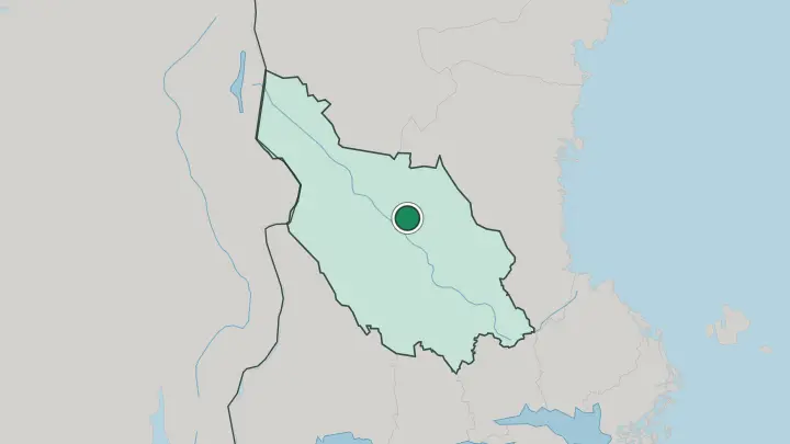 Map of Orsa in Sweden