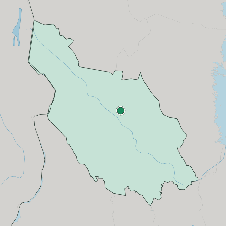Map showing Orsa — In Dalarna County