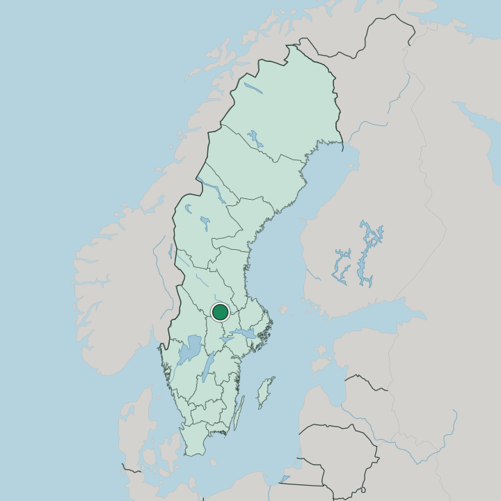 Map showing Smedjebacken — In Sweden