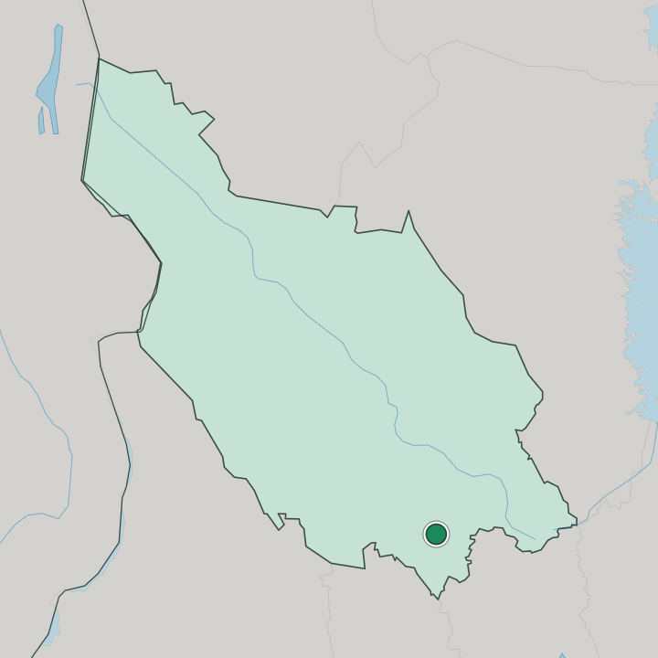 Map showing Smedjebacken — In Dalarna County