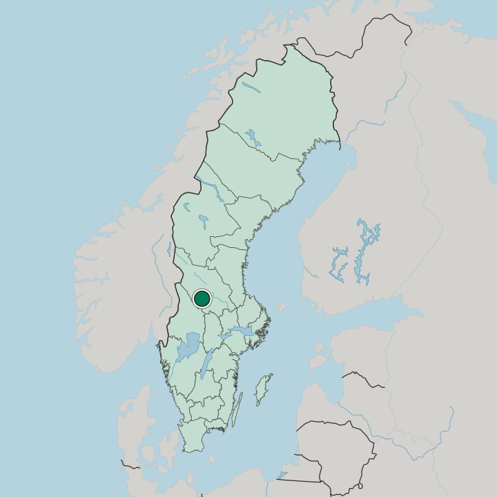 Map showing Vansbro — In Sweden