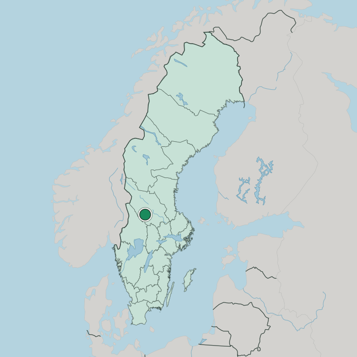 Map showing Vansbro — In Sweden
