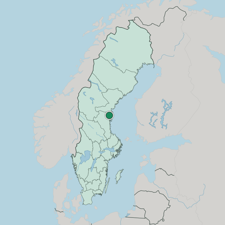 Map showing Bergsjö — In Sweden