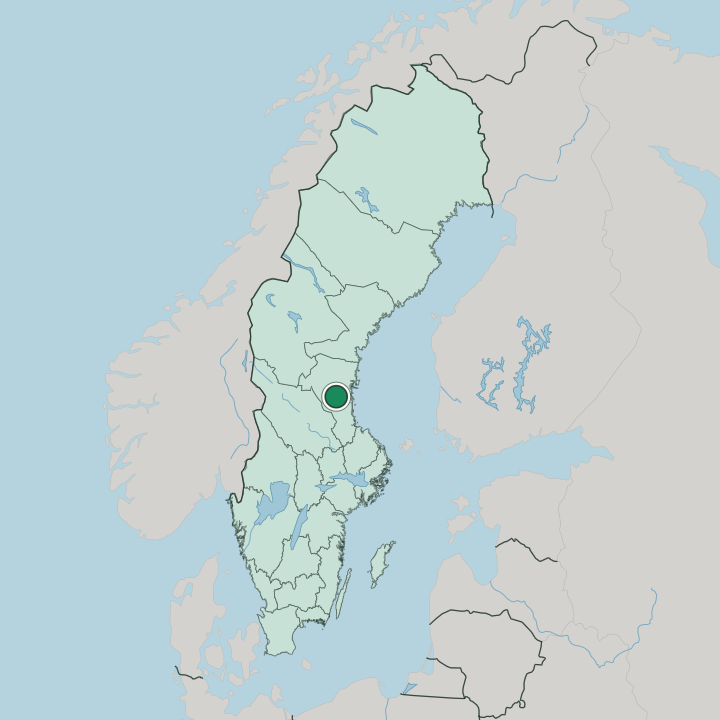 Map showing Bollnäs — In Sweden