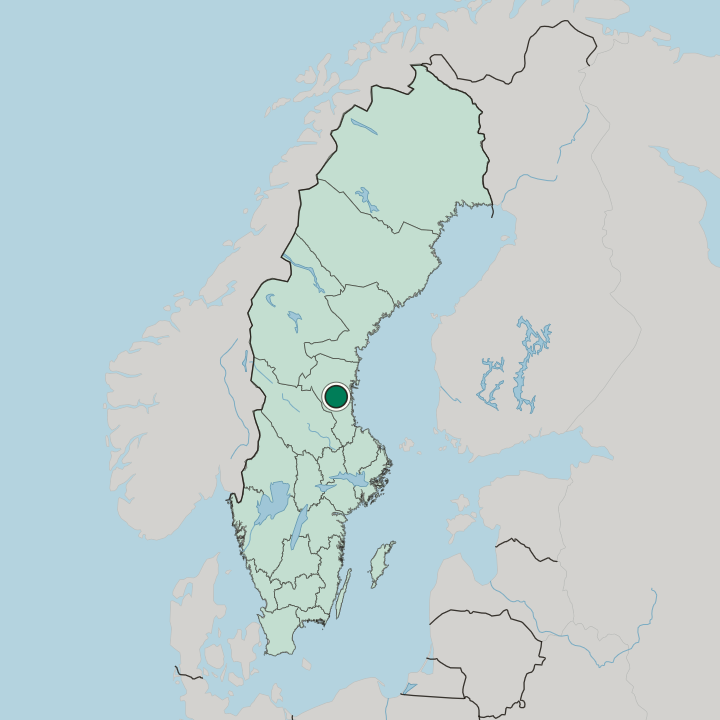 Map showing Bollnäs — In Sweden