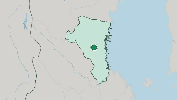 Map of Bollnäs in Sweden