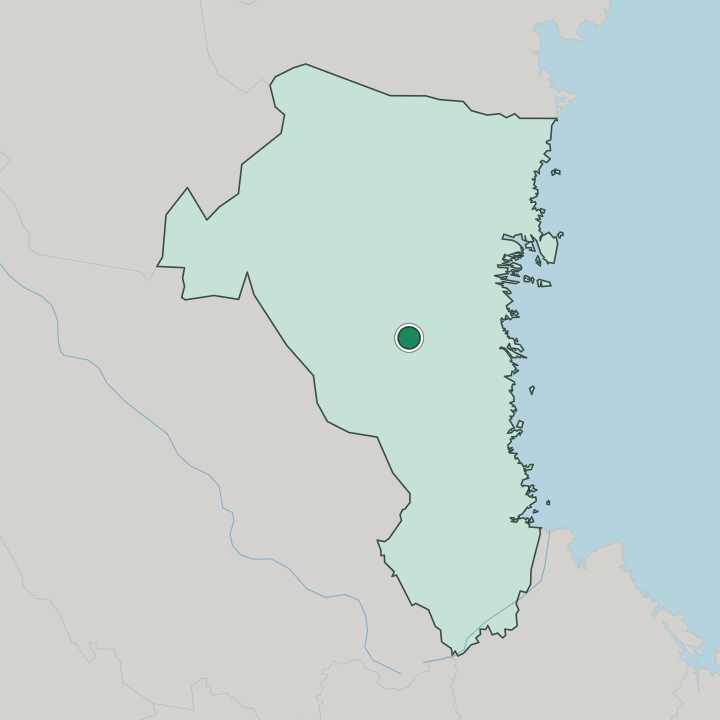 Map showing Bollnäs — In Gävleborg County