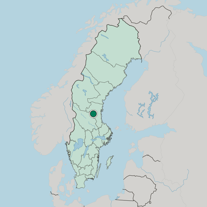 Map showing Edsbyn — In Sweden
