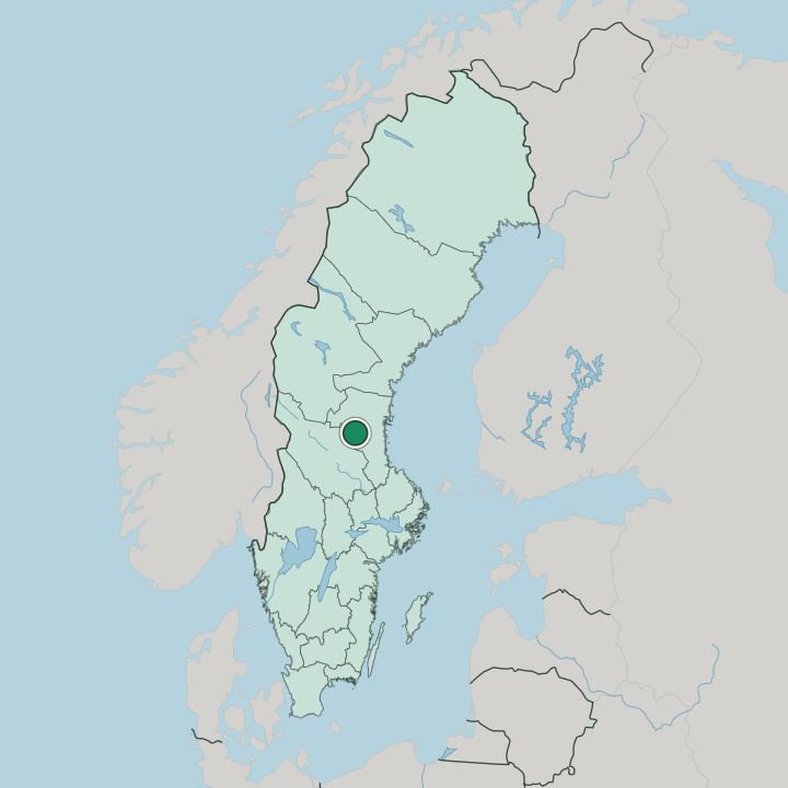 Map showing Edsbyn — In Sweden