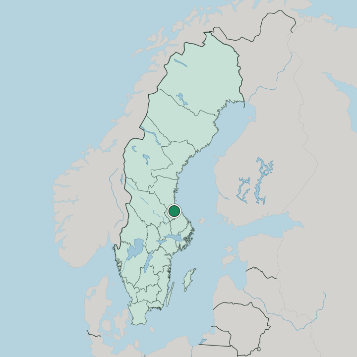Map showing Gävle — In Sweden