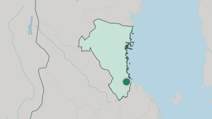 Map of Gävle in Sweden