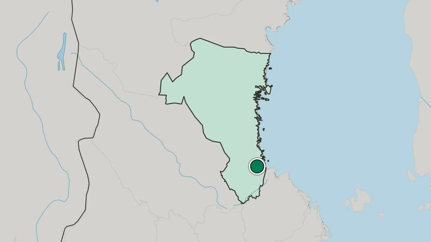 Map of Gävle in Sweden