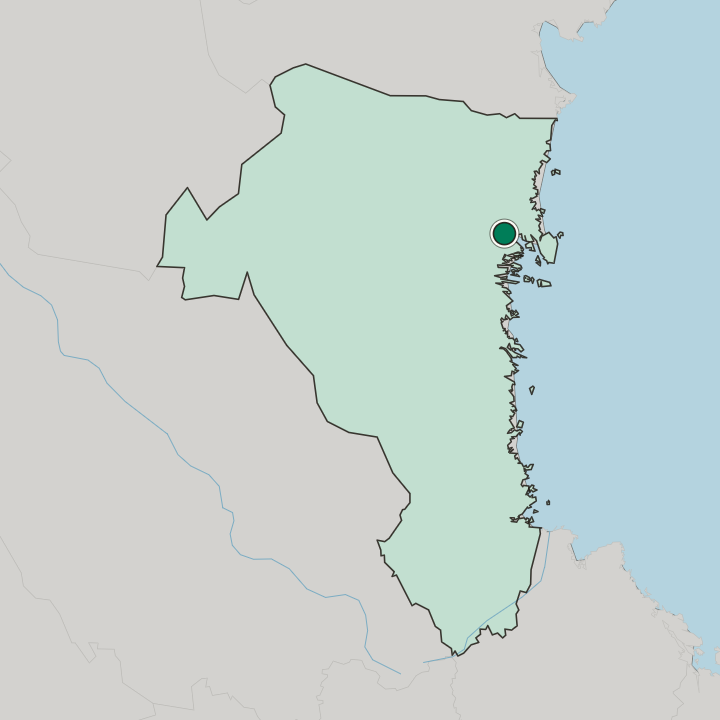 Map showing Hudiksvall — In Gävleborg County