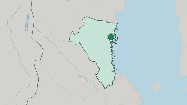 Map of Hudiksvall in Sweden