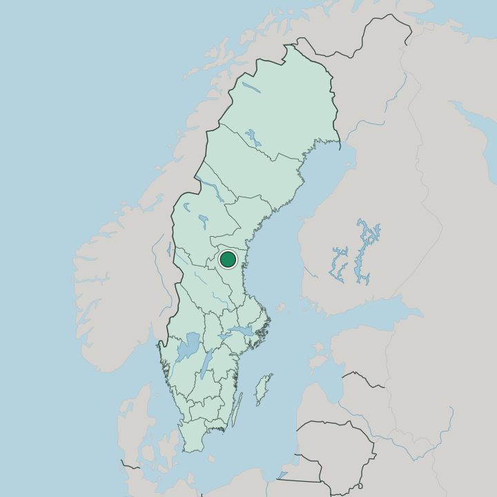 Map showing Ljusdal — In Sweden